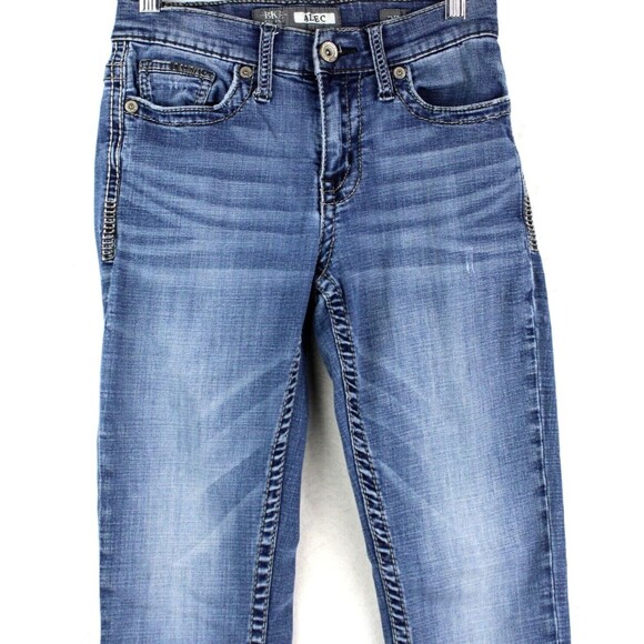 BKE Alec Straight Leg Blue Denim Jeans Women's Size 27R - Picture 1 of 12